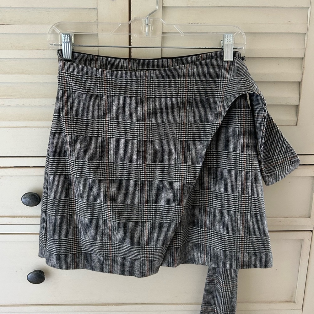 Aritzia Wilfred Multi-colored Plaid Wrap Skirt Skirt - worn once